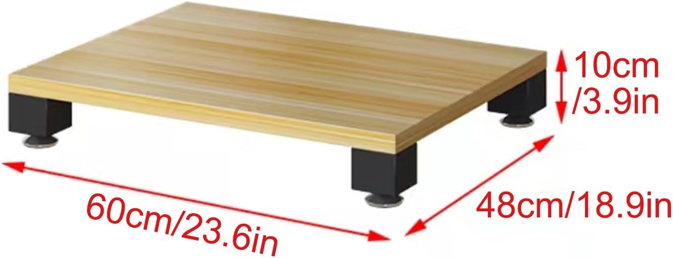 Multifunctional Entertainment Center Media Stand Stereo Cabinet, CD Record Player Stereo Receiver AV Equipment Cabinet Display Stand, for Gaming Living(Yellow,10cm/3.9in)