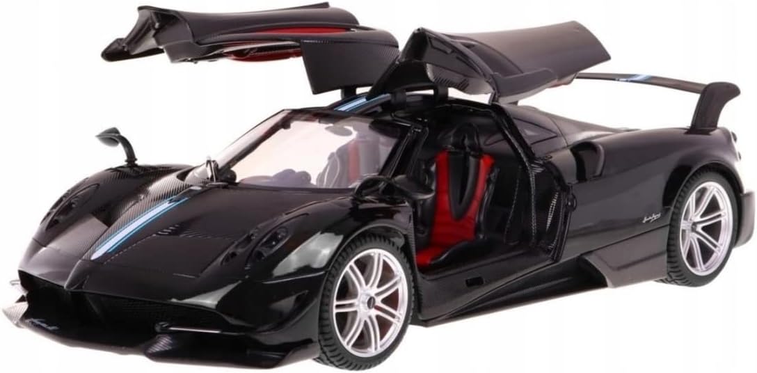 Modern-Depo Licensed RC Car 1:14 Scale Pagani Huayra BC | Rastar Radio Remote Control 1/14 RTR Super Sport Car Model w/ Open Doors (Black)