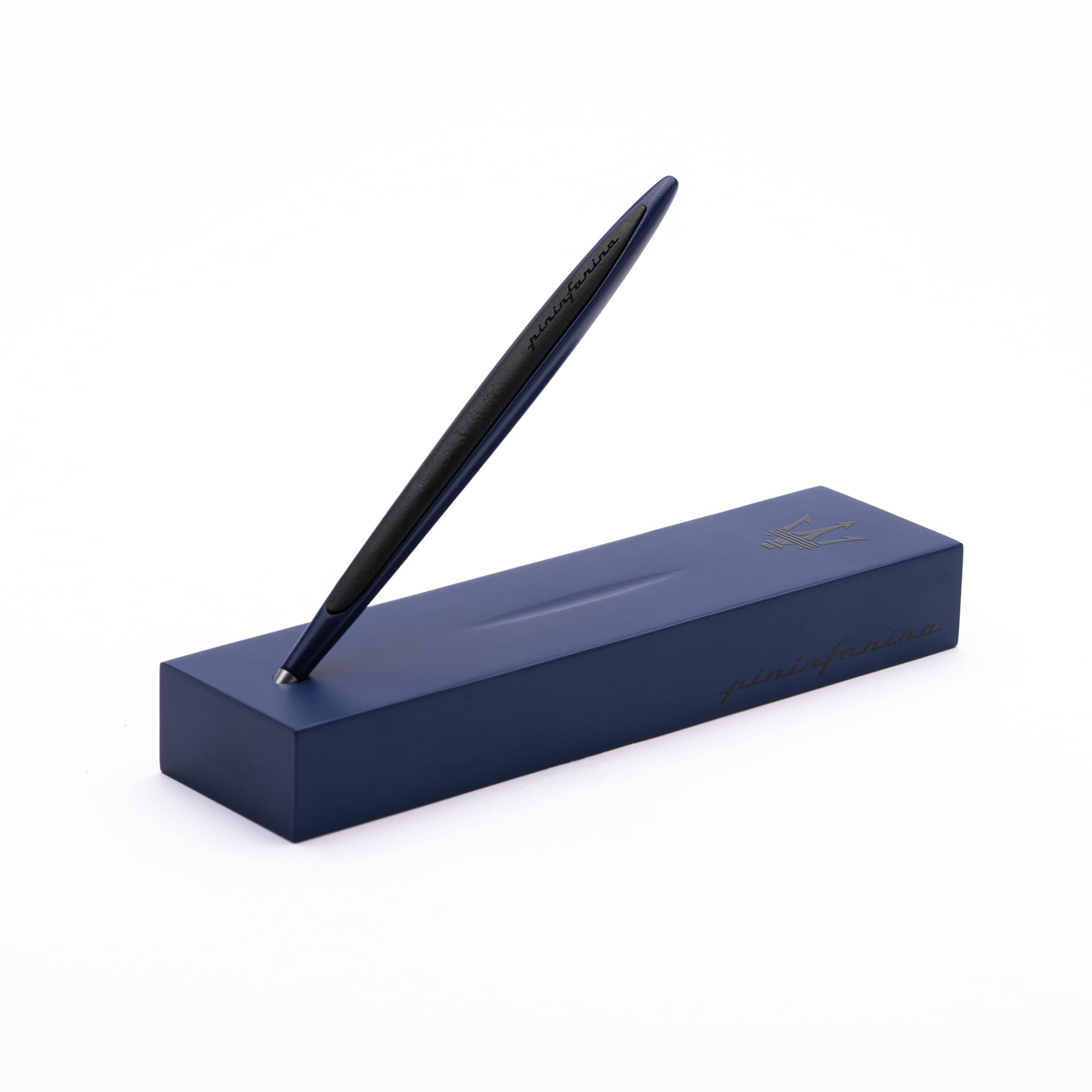 pininfarina segno Cambiano | Penna a sfera con base in legno | Special Edition Maserati | Blu