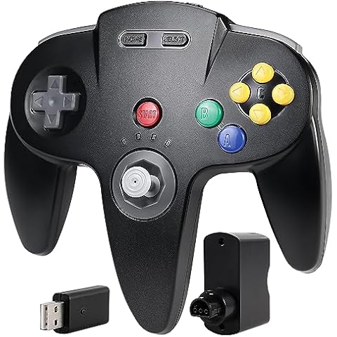 iNNEXT Wireless Classic N64 Controller, Game pad Joystick for N64 Console - Plug & Play Cover