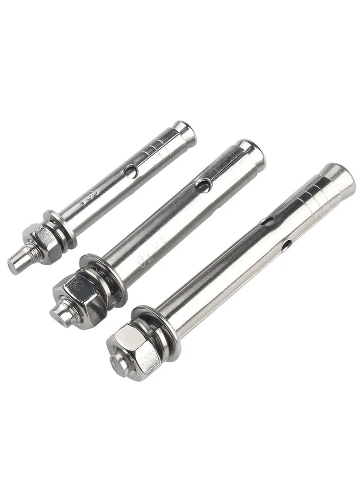 Dübel 10mm M6 M8 M10 M12 - M20 Externe eingebaute Expansionsbolzenschraube 304/316 Ankerhülse Betonstab-Wandbefestigung(304,100MM_M14-3PCS)