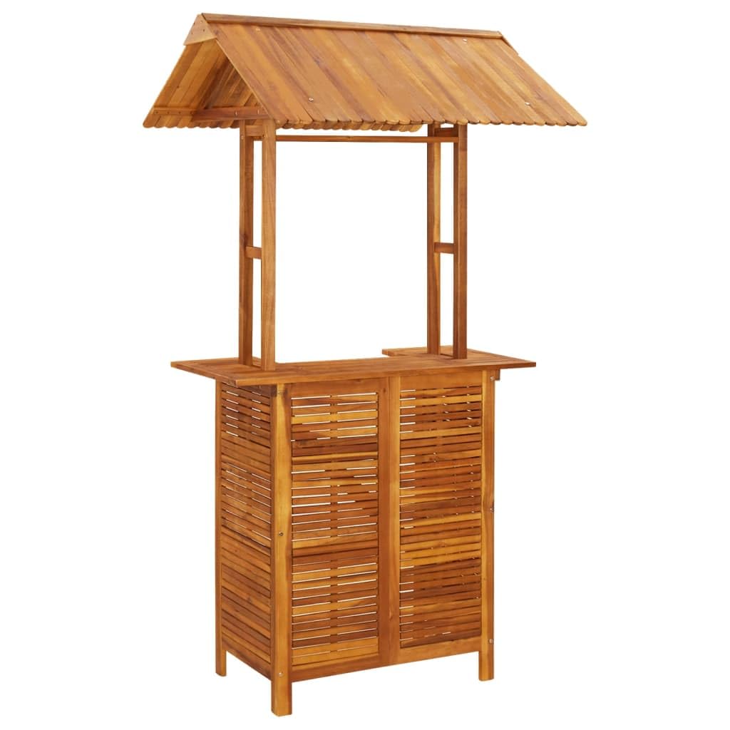 vidaXL Ensemble de Bar de Jardin 3 pcs Mobilier de Patio Table et Tabourets de Bistrot Meubles de Terrasse Extérieur Bois d'Acacia Solide