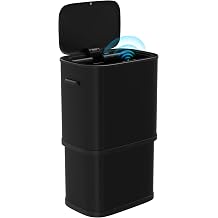 Furnify 16 Gallon / 60L Kitchen Trash Can, Motion Sensor Trash Bin with Lid | Large Capacity Touchless Garbage Waste Bin, Waterproof Brushed Trash Bin, Trash Can for Kitchen Bedroom Bathroom