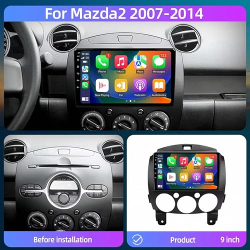 Autoradio para Mazda 2 con Apple CarPlay y Android Auto para un control total 2