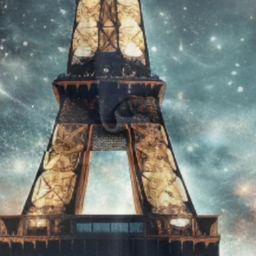 Image of ALAZA Paris Eiffel Tower and Moon Girl's Swimsuits Bathing Suit One Piece Beach Swimwear