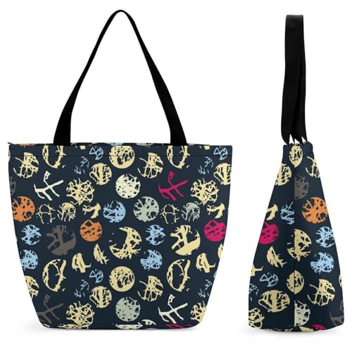 Sac de voyage pour femme à imprimé art abstrait et grand volume