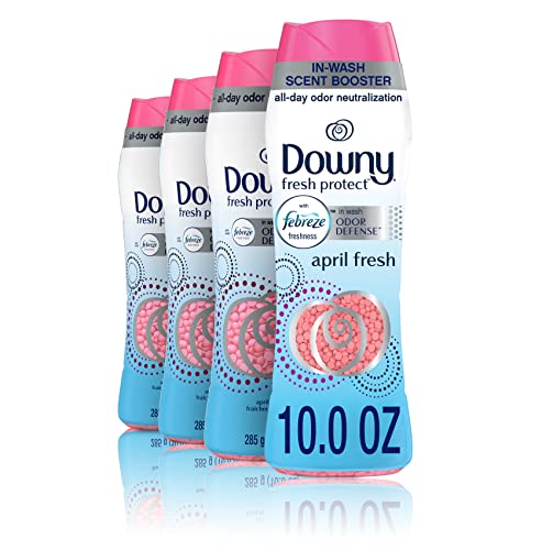 Image of Downy Fresh Protect Laundry Scent Booster Beads for Washer with Febreze Odor Defense, April Fresh, 10 oz, 4 Count