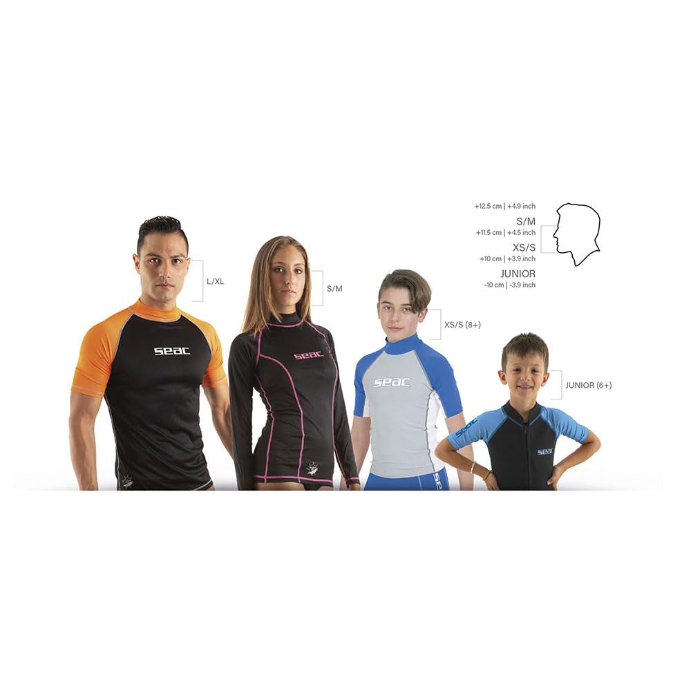 Seac Libera, Maschera Integrale da Snorkeling di Nuova Generazione, Silicone Ipoallergenico, Sgancio Rapido, 4 Taglie