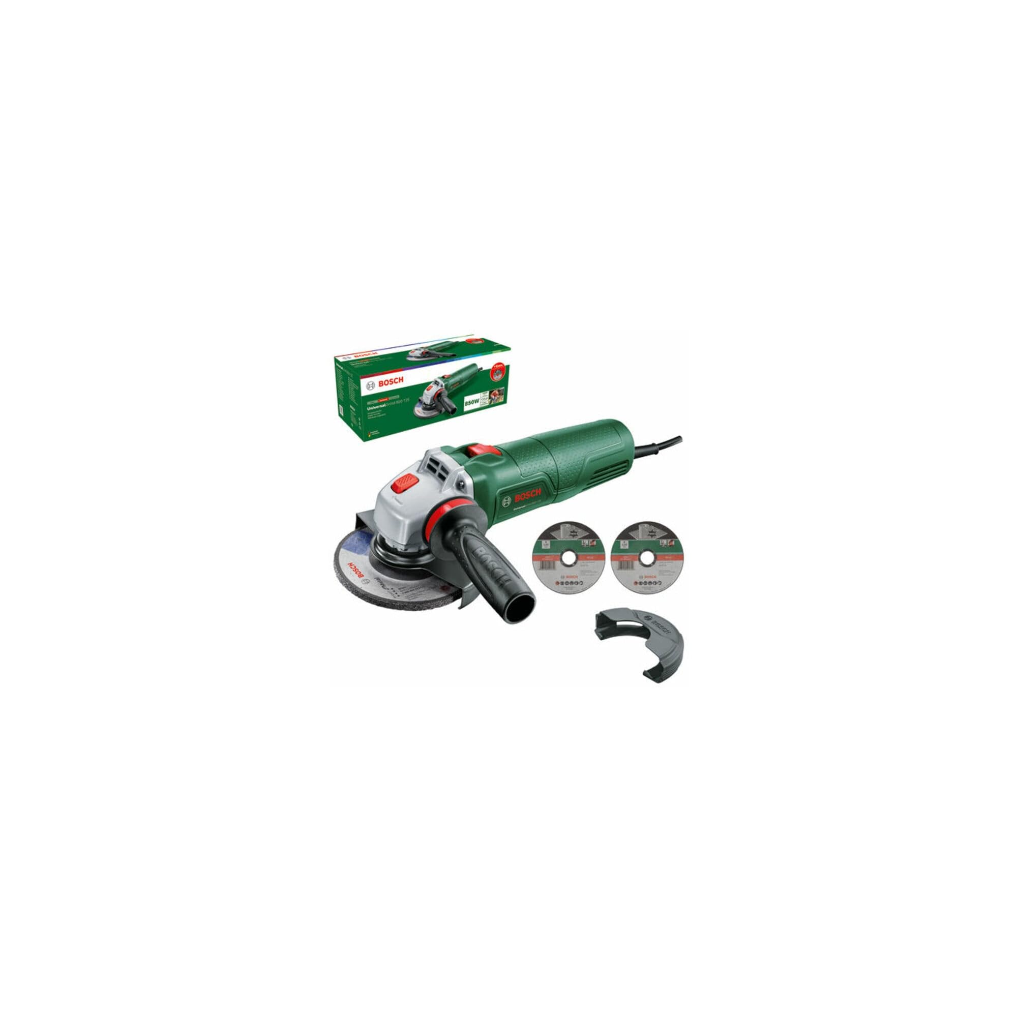 Bosch Uniwersalna szlifierka kątowa Grind 850-125 + 3 tarcze - 06033E2101