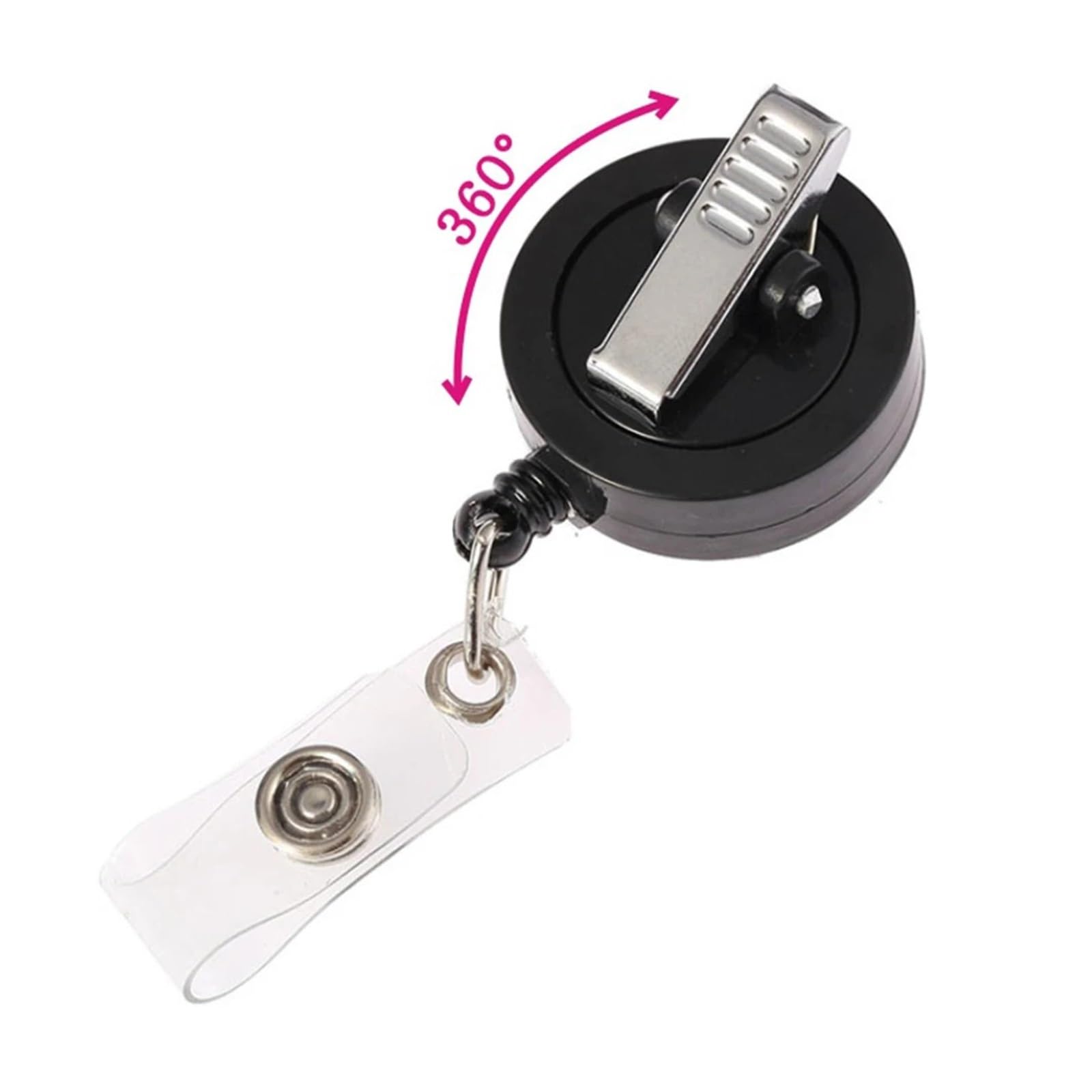 Lot de 20 bobines de badge rétractables avec clips à boucle