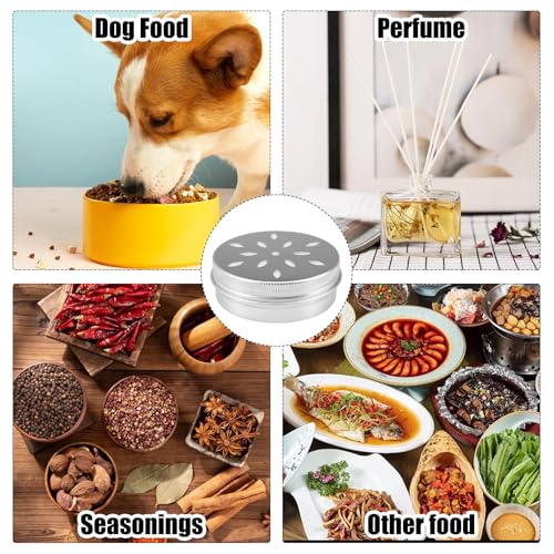 WhizNook 10 Stück Hundeduft-Trainingsbox, Training Hundeduft Nase Geruchsbehälter Runde Dose Metalldosen, Trainingsgeräte Hundeduft mit Belüftungslöchern, für das Welpendufttraining