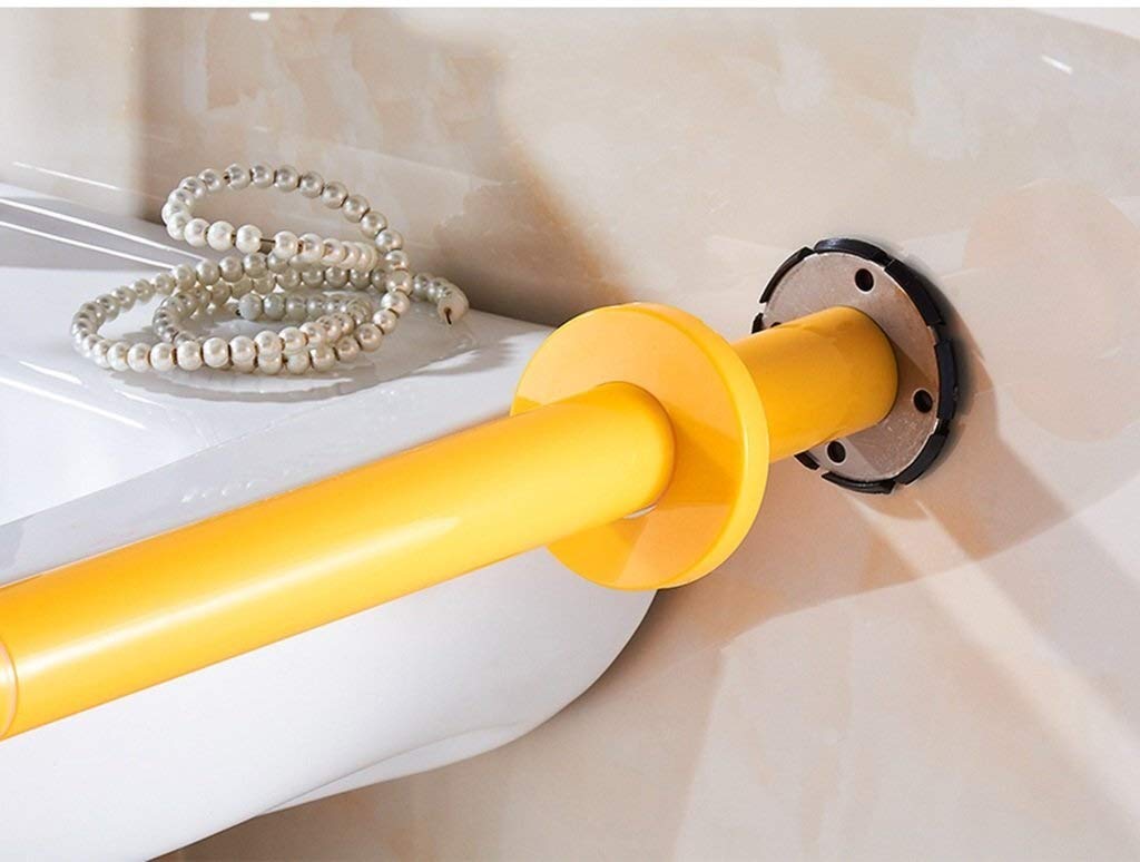 Barra De Seguridad para Ducha Resistente para Bañera, Barra De Agarre De Acero Inoxidable con Ventosa, Pasamanos De Seguridad, Agarre Antideslizante, Reposabrazos para La(Blanco)