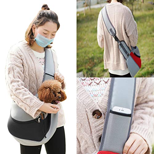 UKCOCO Transportadora de Estilingue para Cães de Estimação Respirável Bolsa de Transporte Mãos-Livre