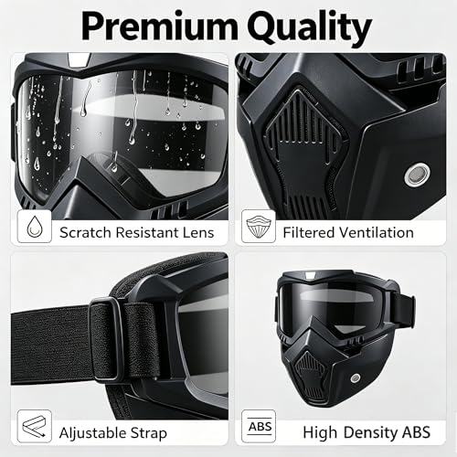 Image of Paintball Mask Anti Fog,Tactical Full Face Mask Ski Mask Goggles Detachable Adjustable,Motorcycle Riding Face Protection
