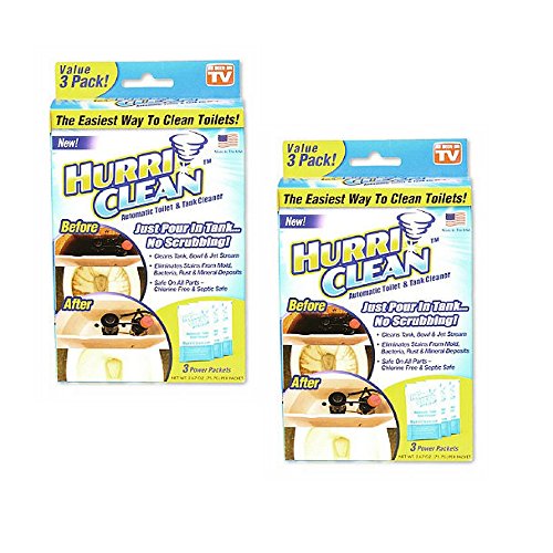Hurriclean No Scrub Toilet Tank Cleaner Tablets for Automatic Removal of Stains, Mold, Bacteria, Rust and Mineral Deposits with No Chlorine or Harsh Chemicals
