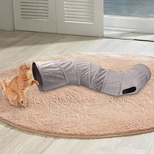 IEUDNS Túneis Dobráveis para Gatos Tubo Interativo Brinquedos para Gatos Grandes Brinquedo de tubo d
