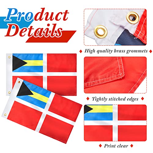 Pavillon des Bahamas en polyester résistant lot de 2 drapeaux marins