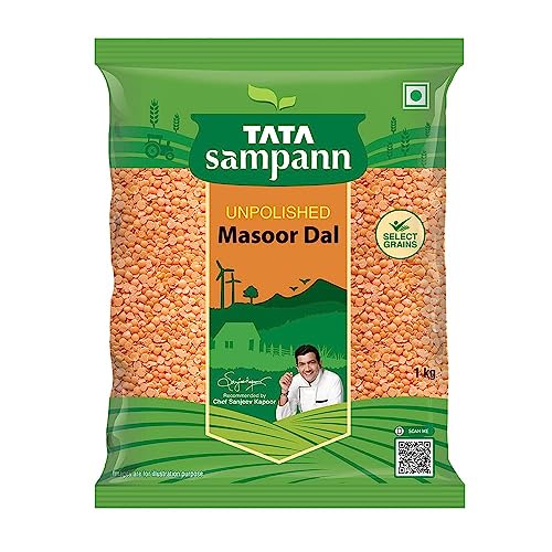 Masoor Dal Green Velly Sampann lentilles corail brutes de choix 1kg