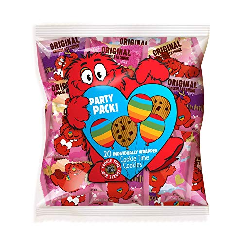 【クッキータイム 公式】ラブクッキー パック(20g X 20枚・オリジナル チョコレートチャンク) 大容量、大人気、おいしい クッキー、かわいい、しっとり、おしゃれ、バタークッキー、チョコレート、お土産にぴったり、キャラクター お菓子、海外のお菓子、割れクッキー、食べ応え、送料無料
