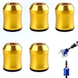 Aluminum Alloy Magnetic Bit Holder, Magnetizer Demagnetizer Tool for Screwdriver Drill Bits Hex Shank (Yellow*5PCS)