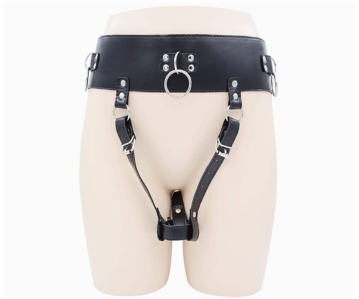 Cinturón de castidad Chastity Belt de piel para masajeador Magic Wand