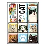 Sie erhalten 9 verschiedene Magnete in zwei Größen. Die kleinen Magnete sind 2,2 x 2,2  cm groß, die größeren  4,5 x 2,2 cm.