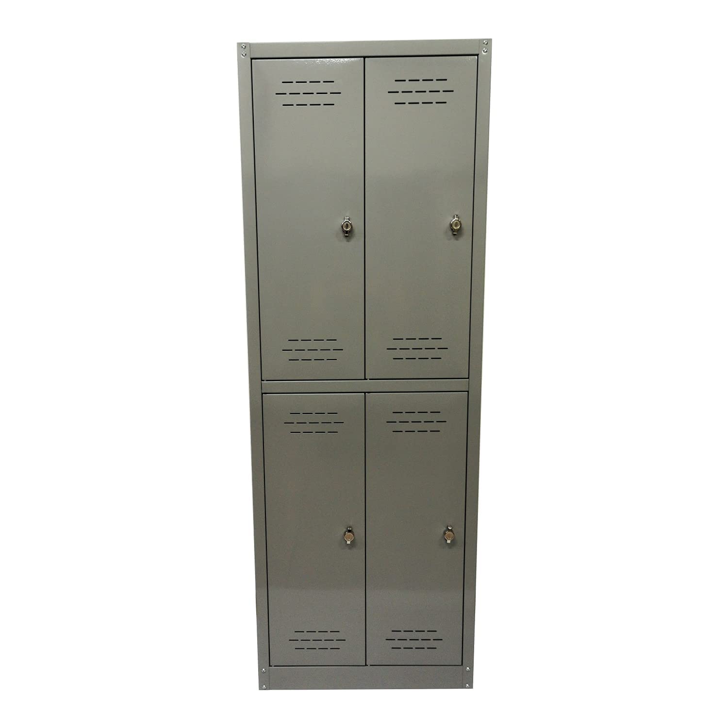 GRIMA Armadietto metallico singolo a 4 ante, dim 60x40x170h cm, Armadi metallici per uffici, garage, officine, armadi spogliatoio