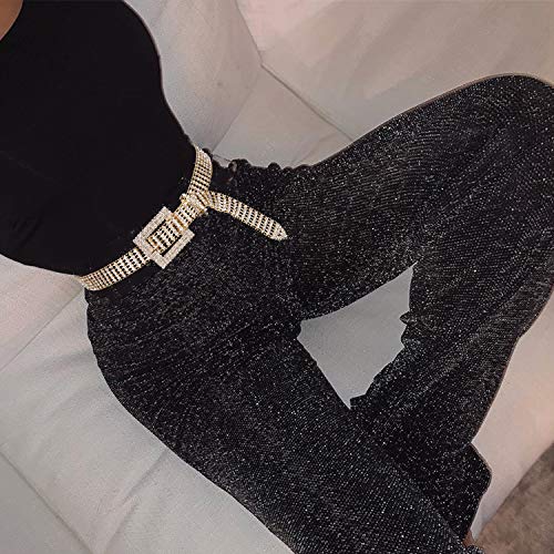 Barry.Wang Rhinestone Belts for Women Silver Gold Bling Belt Diamond Crystal Studded for Jeans Dress Bridesmaid Bridal Ladies3