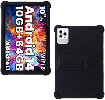 Case for KADYBE D115 10.1 inch Tablet Android 13 Soft Silicone Shockproof Adjustable Stand Rubber Shell Protective Cover