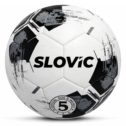 SLOVIC Rubber Professional Football Size-5 White - Image 2