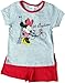 Produktbild Disney Minnie Maus Zweiteiler/Schlafanzug/Shirt und Shorty - Minnie fährt mit Dir nach Paris - Grau/Rot
