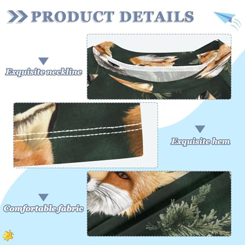 Boys Short Sleeve T-Shirts Fox Real Cute Animal Rashguard Kids Swim Shirts Sun UPF 50+ Multicoloured3