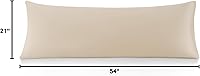 Vista 8 de Oubonun Funda de almohada corporal 100% algodón - 800 hilos/21x54, absorbente de humedad y transpirable, funda de almohada corporal de hotel premium