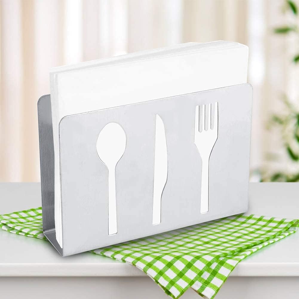 Portatovaglioli In Acciaio Inox - Per Tavolo, Cucina, Ristorante, Design Moderno, 12x3x8.6cm - Foto 3