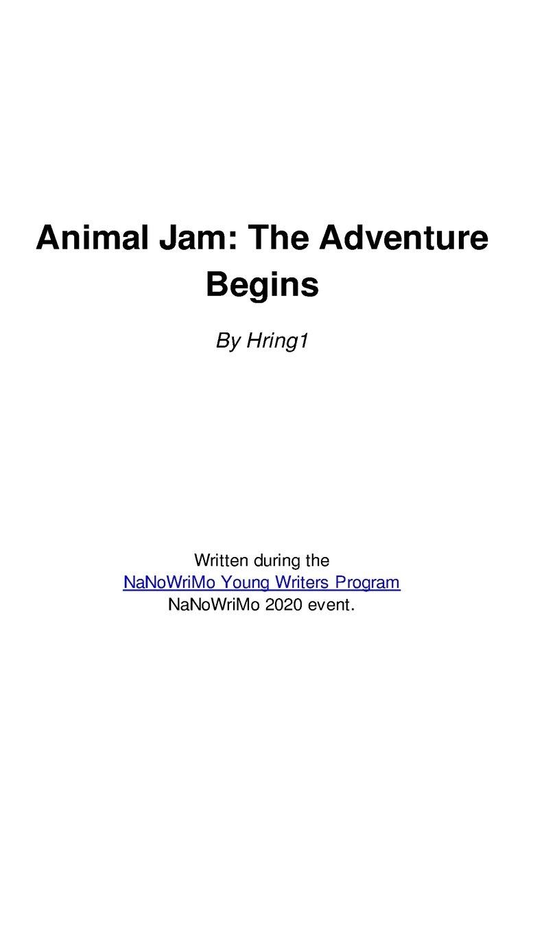 Animal Jam: The Adventure Begins