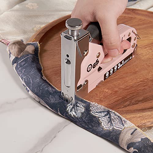 Shall Staple Gun Heavy Duty, 3-In-1 Upholstery Staple Gun Kit With 3000 Staples, Stapler Remover, Manual Brad Nailer With Specific Staples Outlet Position Indicator #TOP5