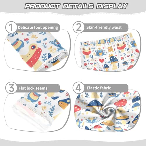 Various Funny Frogs Safari Mushroom Princess Kids Baby Girls Cotton Leggings Comfortable High Waisted Yoga Pants Sports3