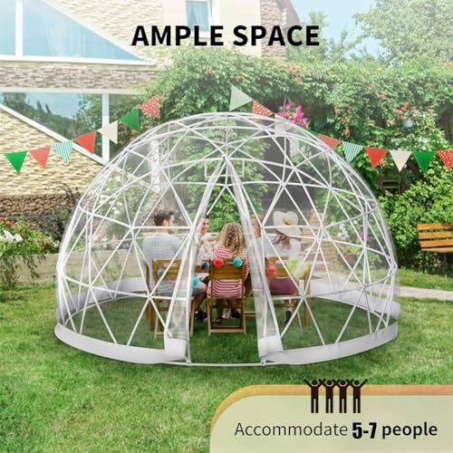 Garden Dome Iglu – tragbares, transparentes Zelt für Essen im Freien, Camping und Sternenbeobachtung – großes Blasen-Zelthaus