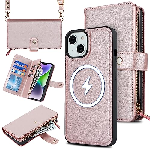 Pelanty |P[X for iPhone 14 蒠^ MagsafeΉCX[d for iPhone 13 wʃP[X 2in1 gуJo[ |΂߂V_[ z^Jo[ }Olbg OR p2way ICJ[