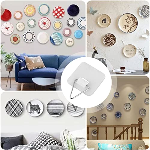 100 ganci adesivi invisibili per piatti, supporti