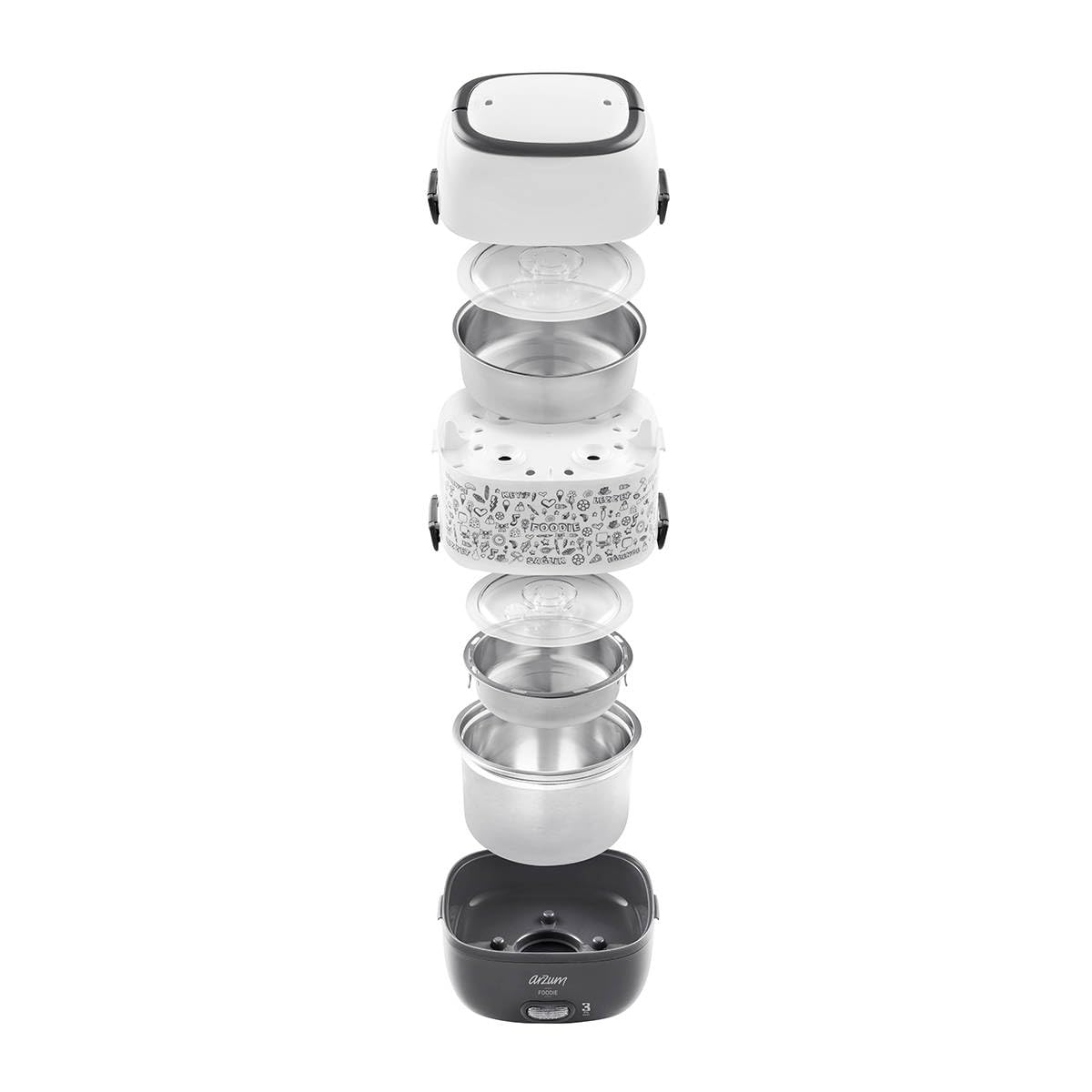 Arzum AR1073 Conjunto de Fiambrera y bidón Reutilizable 1650 L Acero Inoxidable Blanco