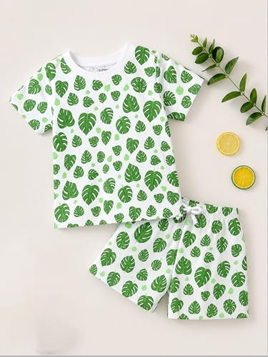 Image of Kidbea Kids Cotton Clothing Set | Ultra-Soft Printed Half Sleeve T-shirt & Shorts Set Comfort Fit Casual Wear for Boys & Girls