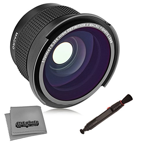 Opteka .35x HD Super AF Wide Angle Fisheye Lens with Macro and Microfiber