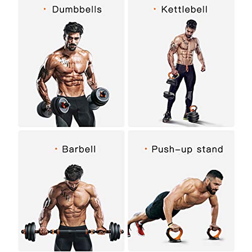 Dumbbells 6 in 1 Verstelbare Set Gratis Gewichten Oefening Barbell Gewicht Sets met Kettlebell Handvat voor Mannen… - Afbeelding 8