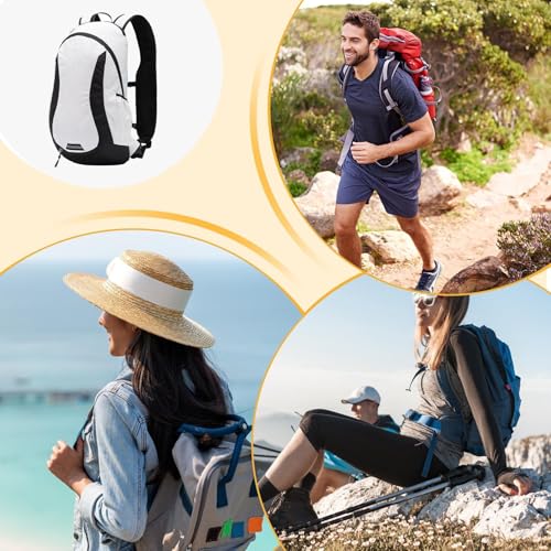 Mochila de capacidad para viajes y camping con funda de lluvia portátil 4