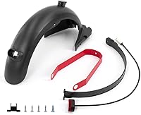 Vista 2 de XBERSTAR Juego de guardabarros trasero compatible con Ninebot Max G30 Scooter eléctrico Guardabarros trasero Scooter Soporte de repuesto para Blanco