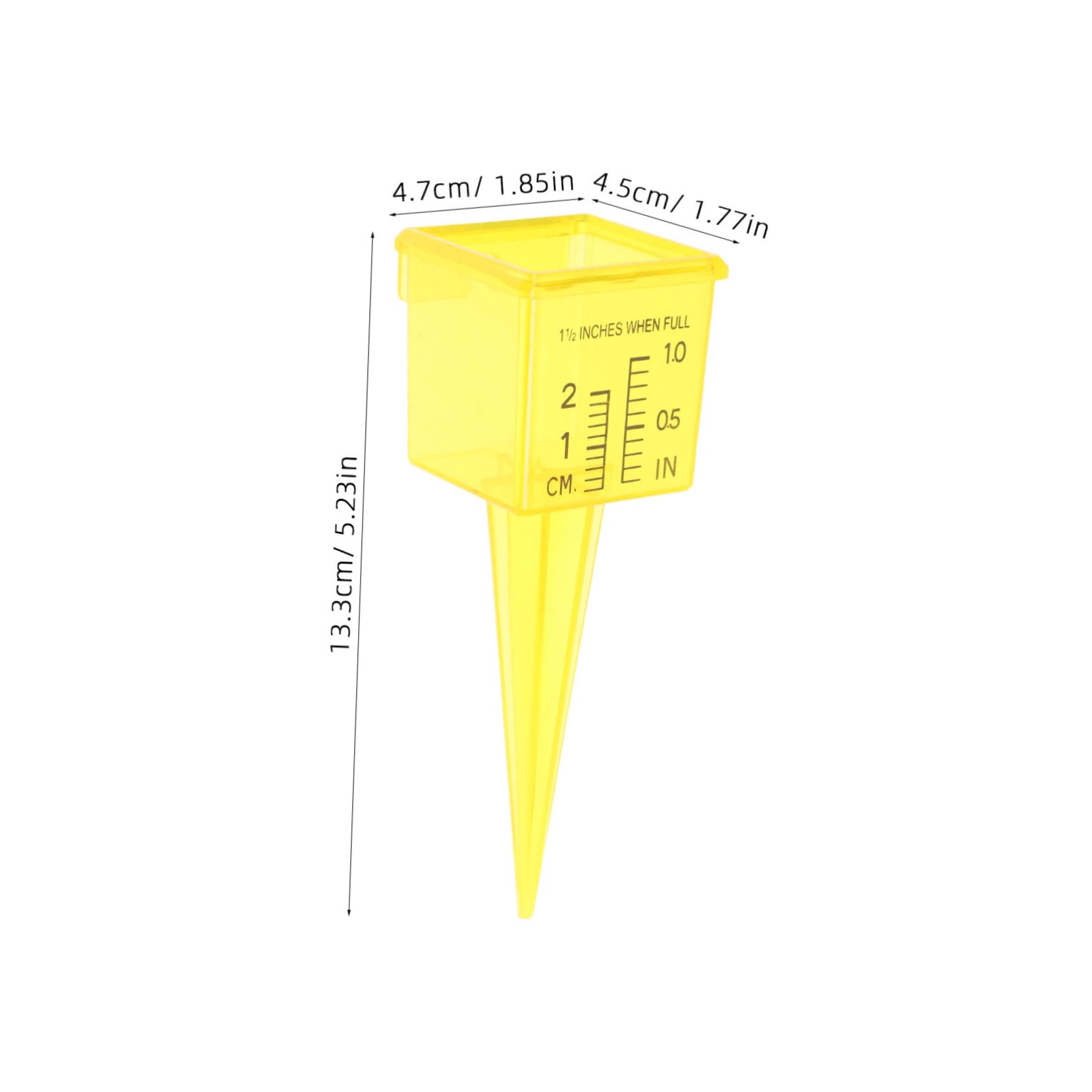 Abaodam Lot de 20 Compteurs d'eau pour Pelouse Pluviomètre Et Jauge De Neige pour Extérieur Tube De Remplacement en Plastique Jaune