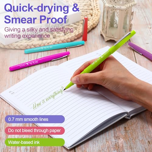 Image of Fuyoooo 36 Pcs Multicolor Felt Tip Pens, Quick Dry, 0.7 mm Medium Point