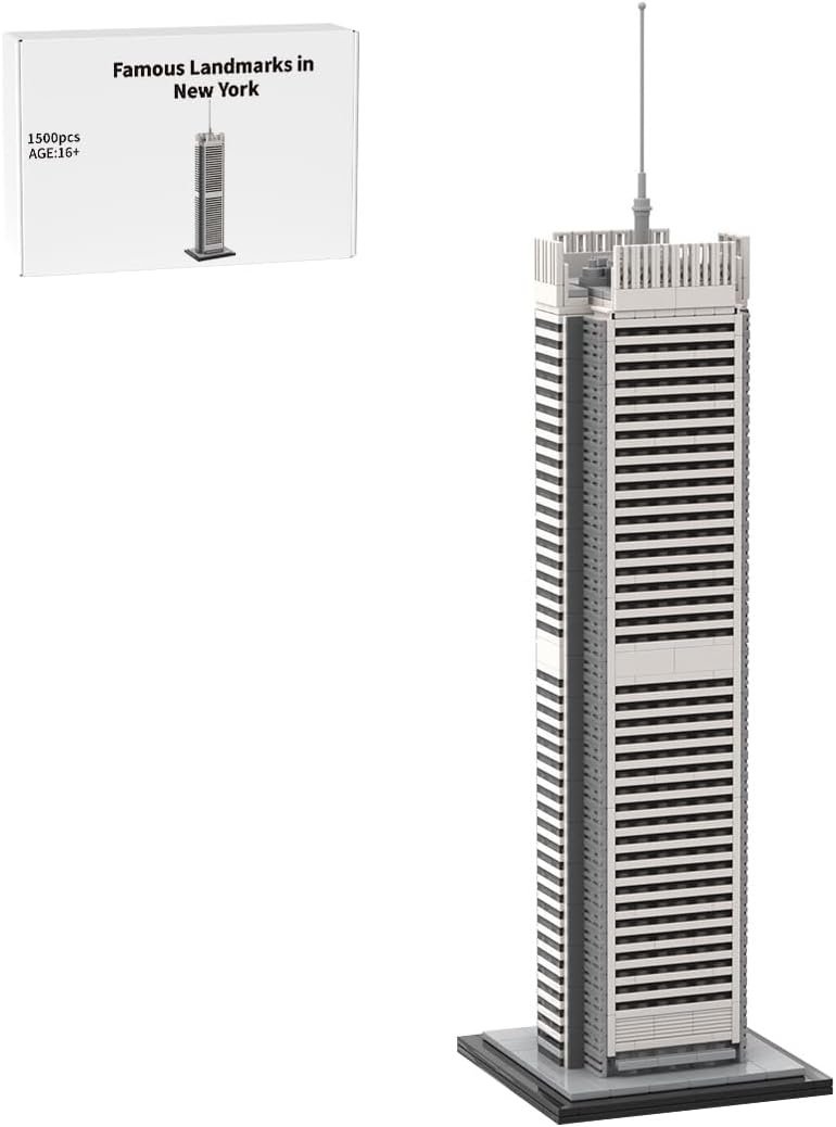 New York Architecture Building Blocks Set, 1500PCS 1/800 Scale World Famous Landmark Street View Collection Display Model Home Decor Kits, Gifts for Bricks Enthusiasts, MOC-158401