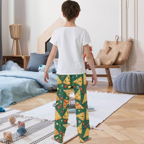 Boy's Pants Color Pizza Jogger Pants Elastic Waist Long Bottoms Trousers with Pockets 6-14 Years3
